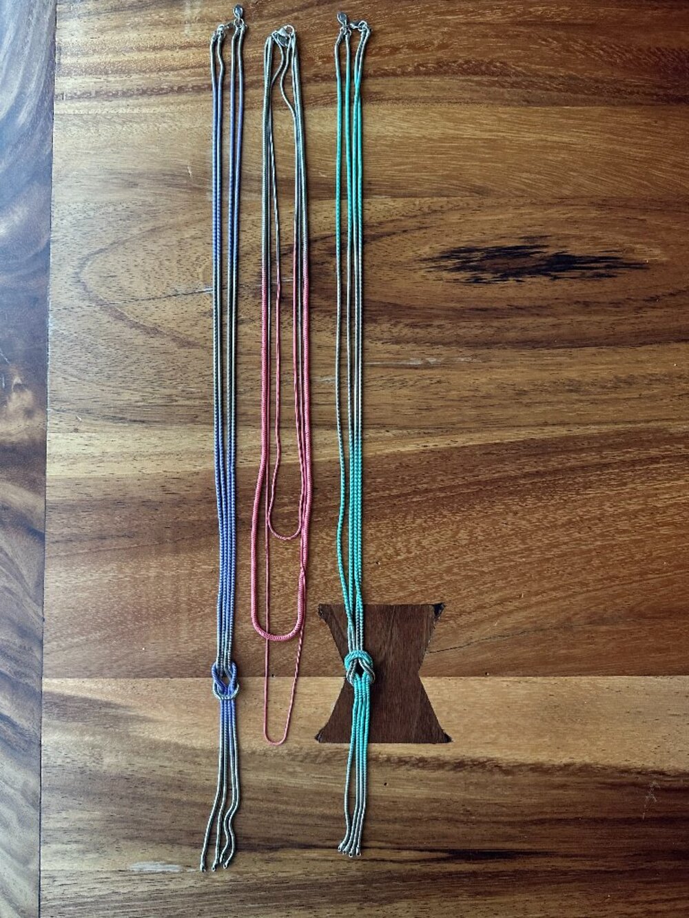 Charming Charlie 3 Necklace Lot – Multi-Strand Pink Purple Turquoise